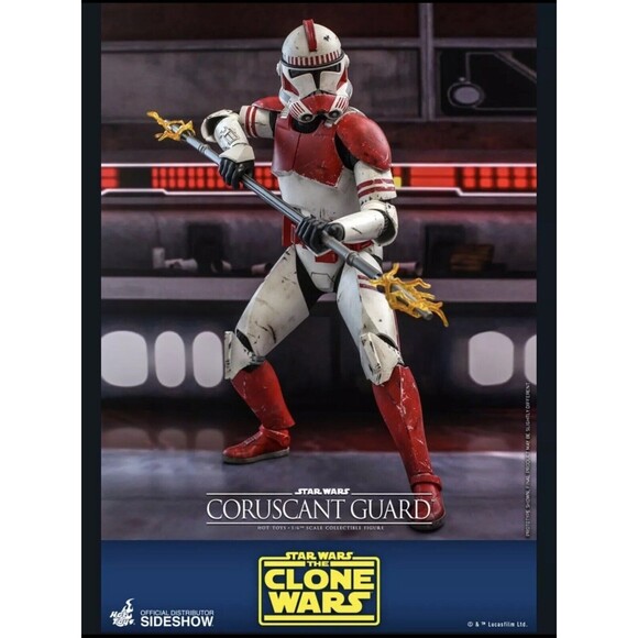 Hot Toys TMS025 Star Wars The Clone Wars Coruscant Guard 1/6 Figure SEALED - Picture 4 of 11